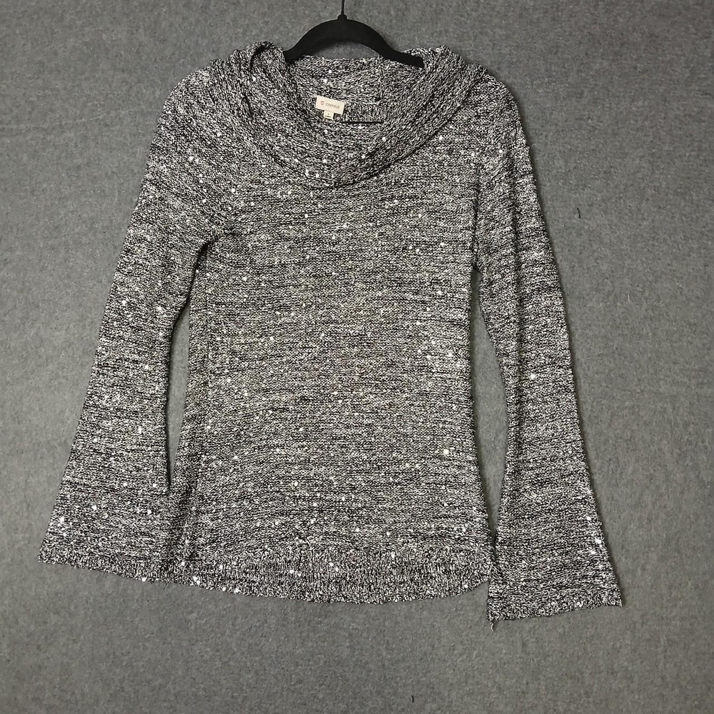 Cremieux SZ S Sweater y2k fairy cottage glam princess coquette chic 90s sequins